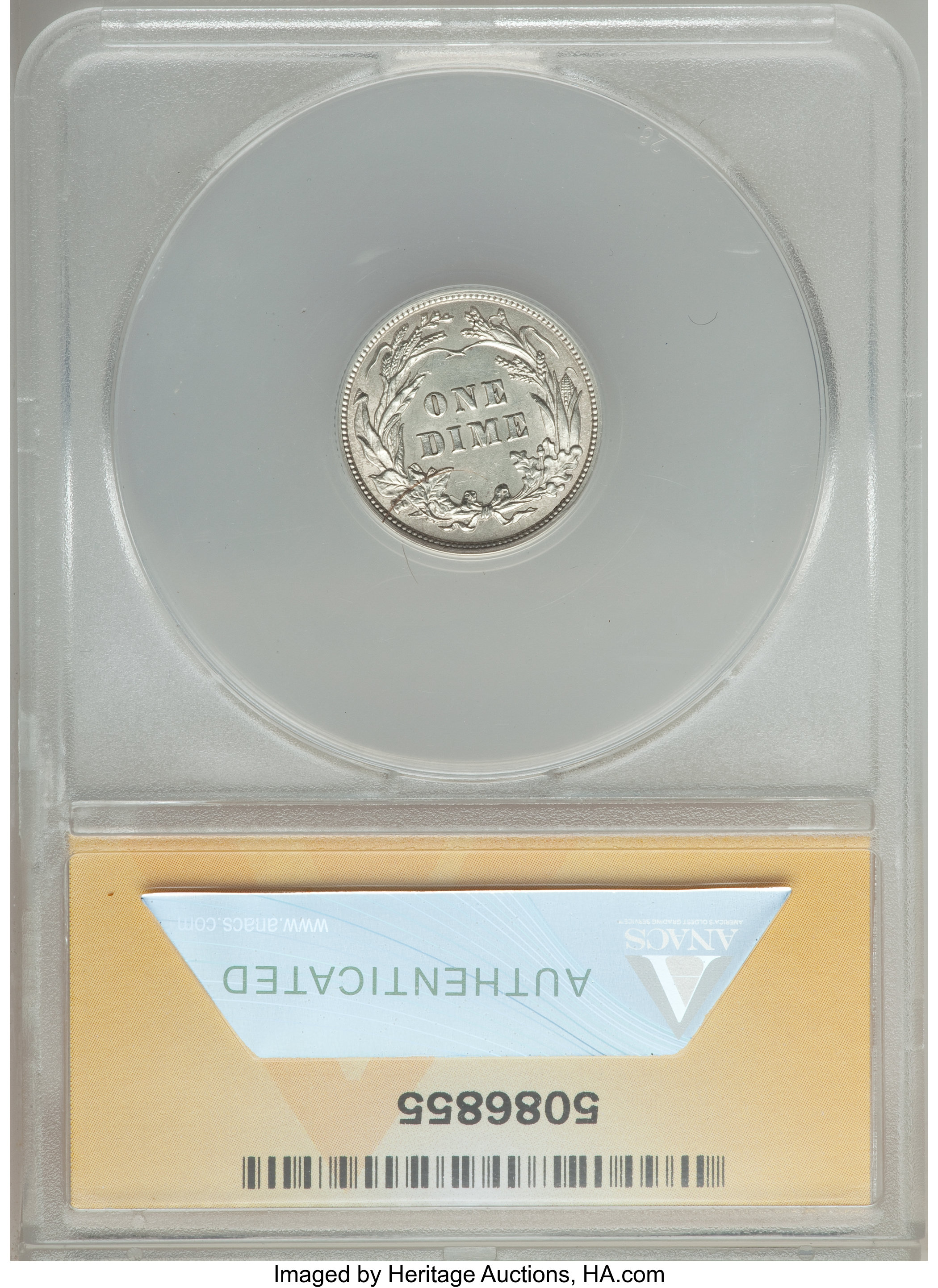 1916 10c Barber AU50 thumbnail 2