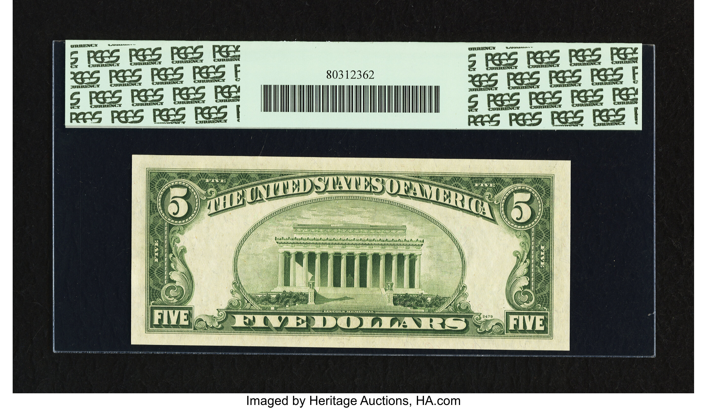 image for: Fr. 1964-I $5 1950C Federal Reserve Note. PCGS Gem New 65PPQ....