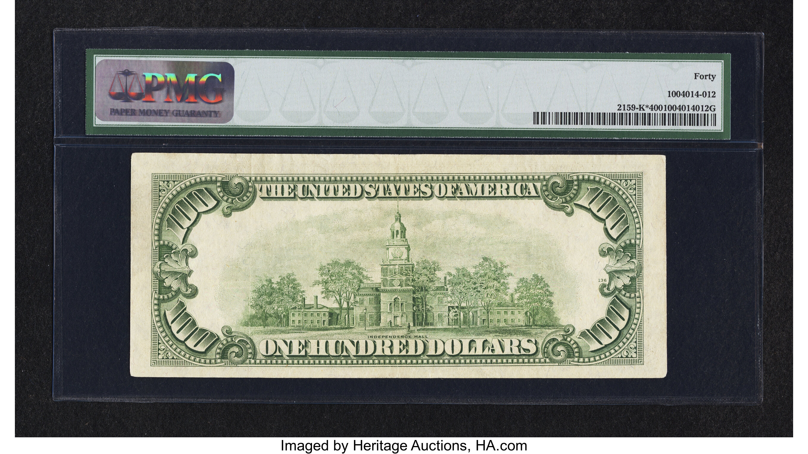 image for: Fr. 2159-K* $100 1950B Federal Reserve Star Note. PMG Extremely Fine 40....
