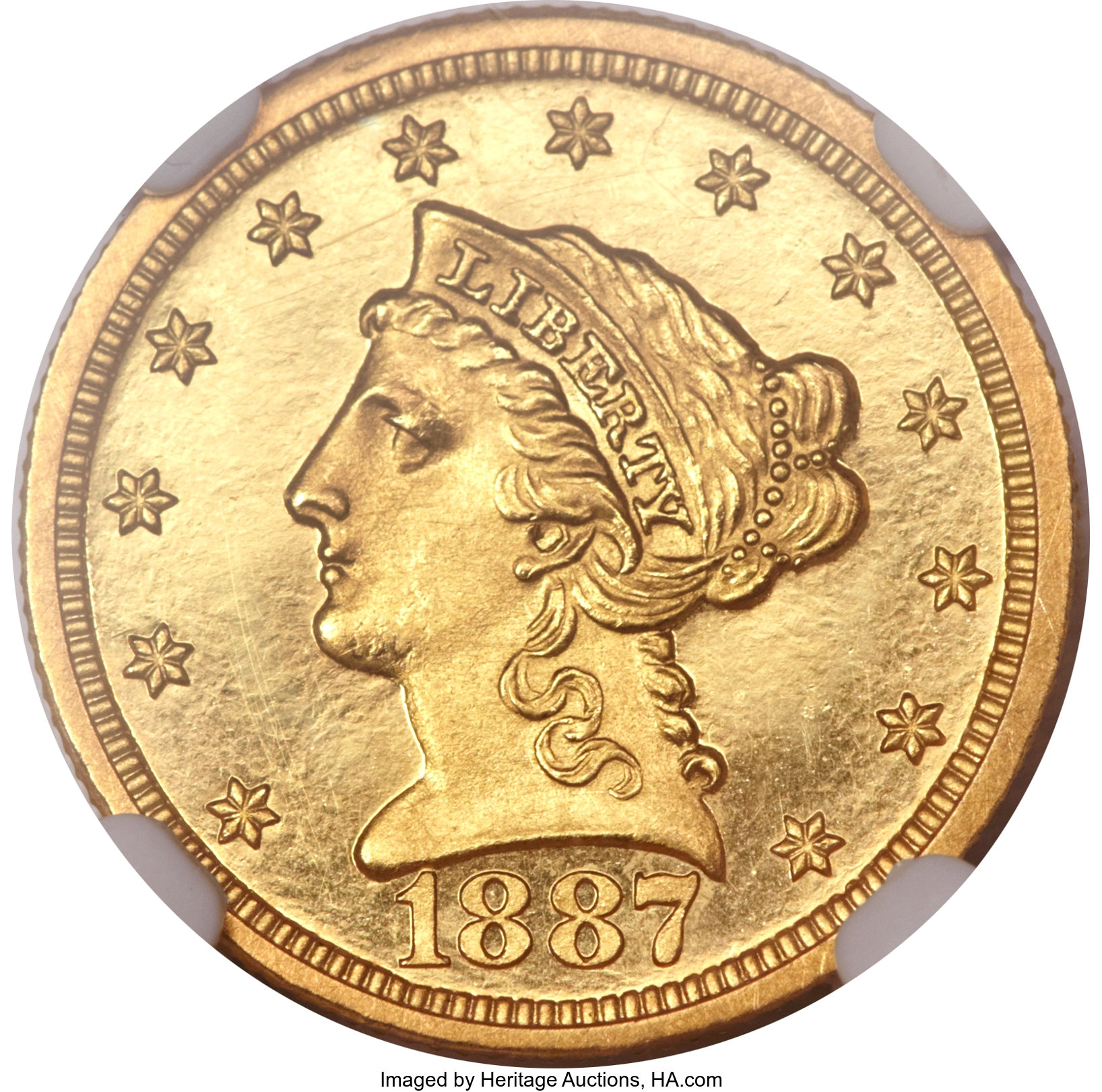 image for: 1887 $2 1/2 PR64 Cameo NGC....