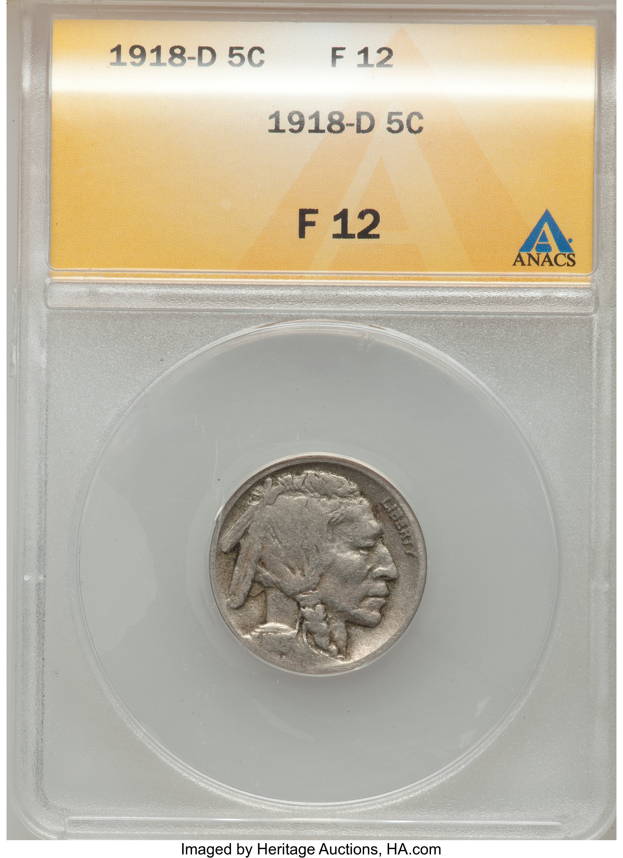 1918-D 5c AG3 CAC thumbnail 13