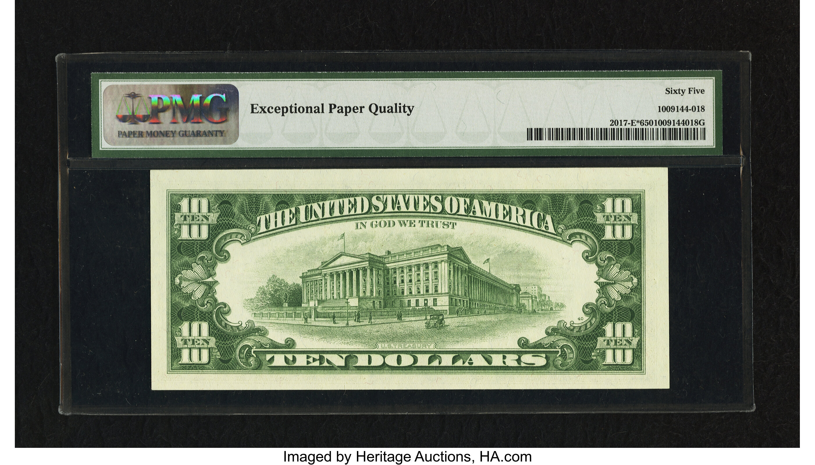 image for: Fr. 2017-E* $10 1963A Federal Reserve Star Note. PMG Gem Uncirculated 65 EPQ....