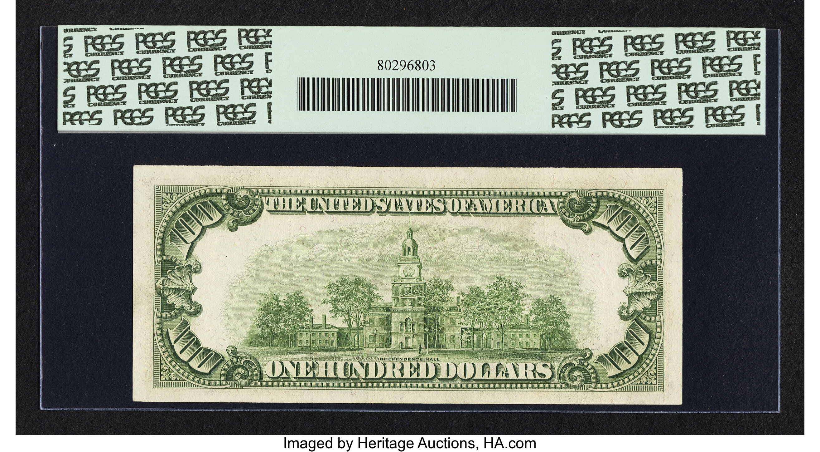 image for: Fr. 2157-B* $100 1950 Mule Federal Reserve Star Note. PCGS Choice About New 58....