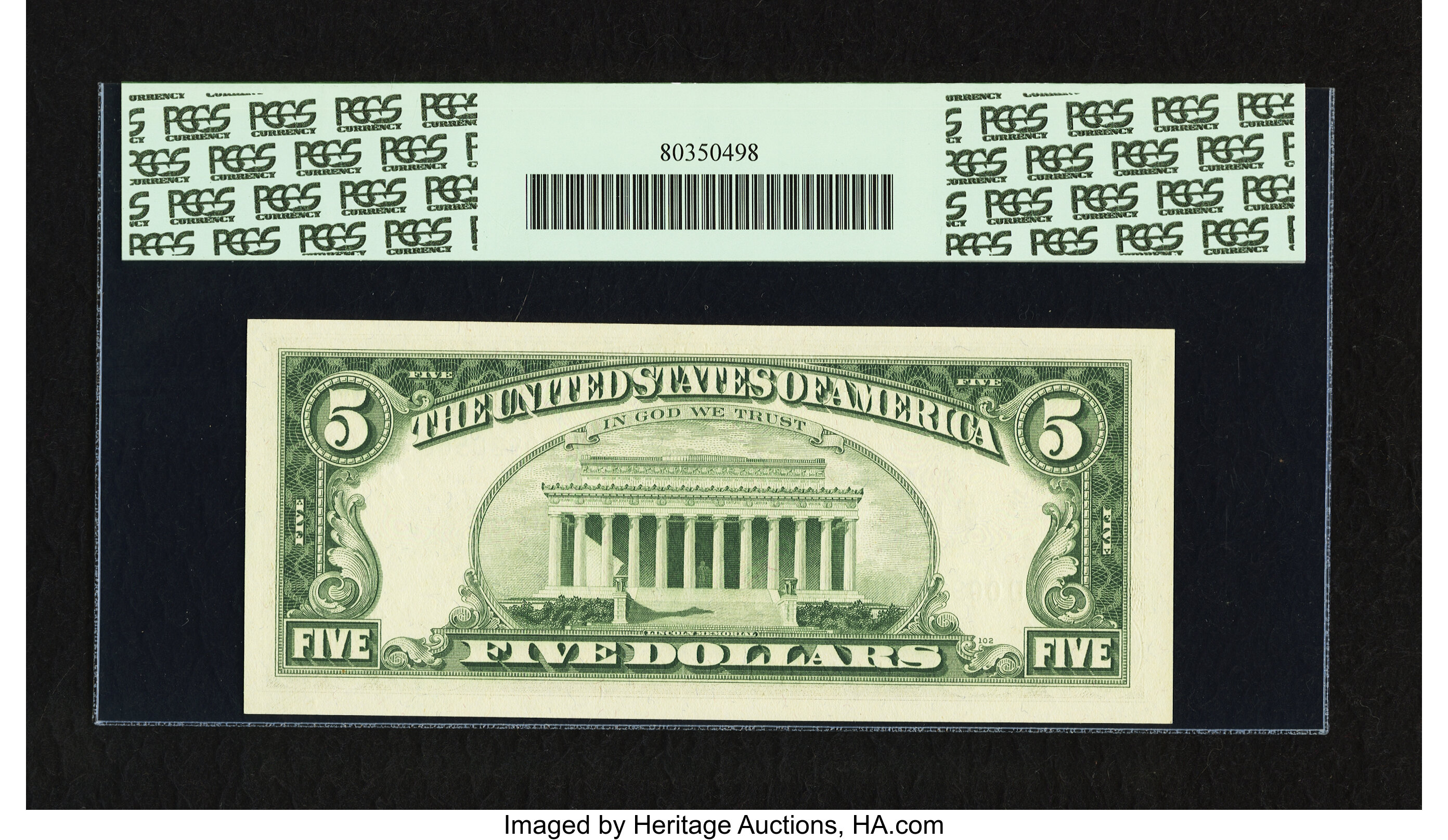 image for: Fr. 1969-D* $5 1969 Federal Reserve Note. PCGS Gem New 65PPQ....