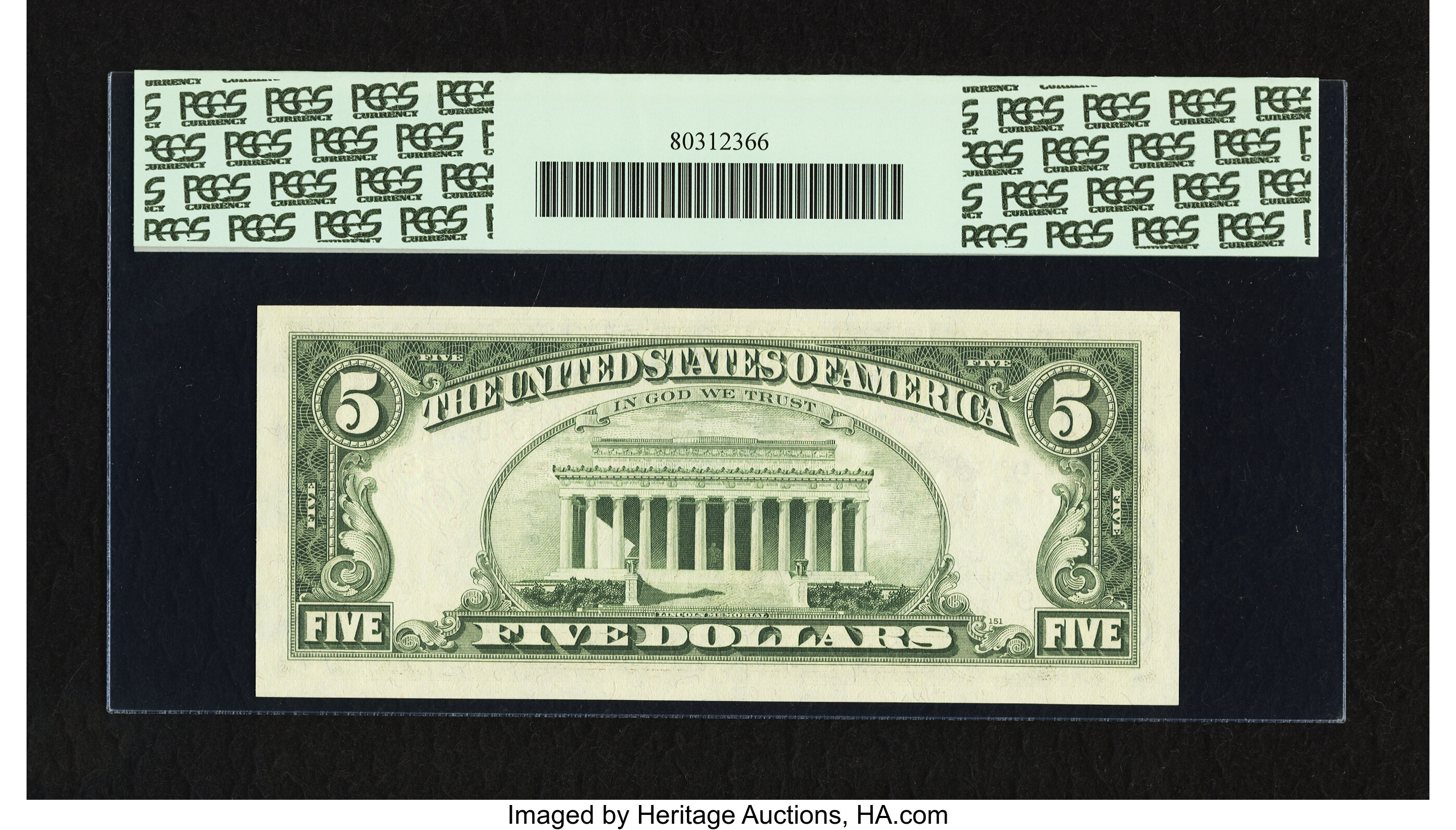 image for: Fr. 1970-I $5 1969A Federal Reserve Note. PCGS Gem New 65PPQ....
