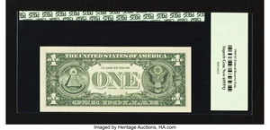 image for: Double Courtesy Autographed Fr. 1903-E $1 1969 Federal Reserve Note. PCGS Superb Gem New 69PPQ....