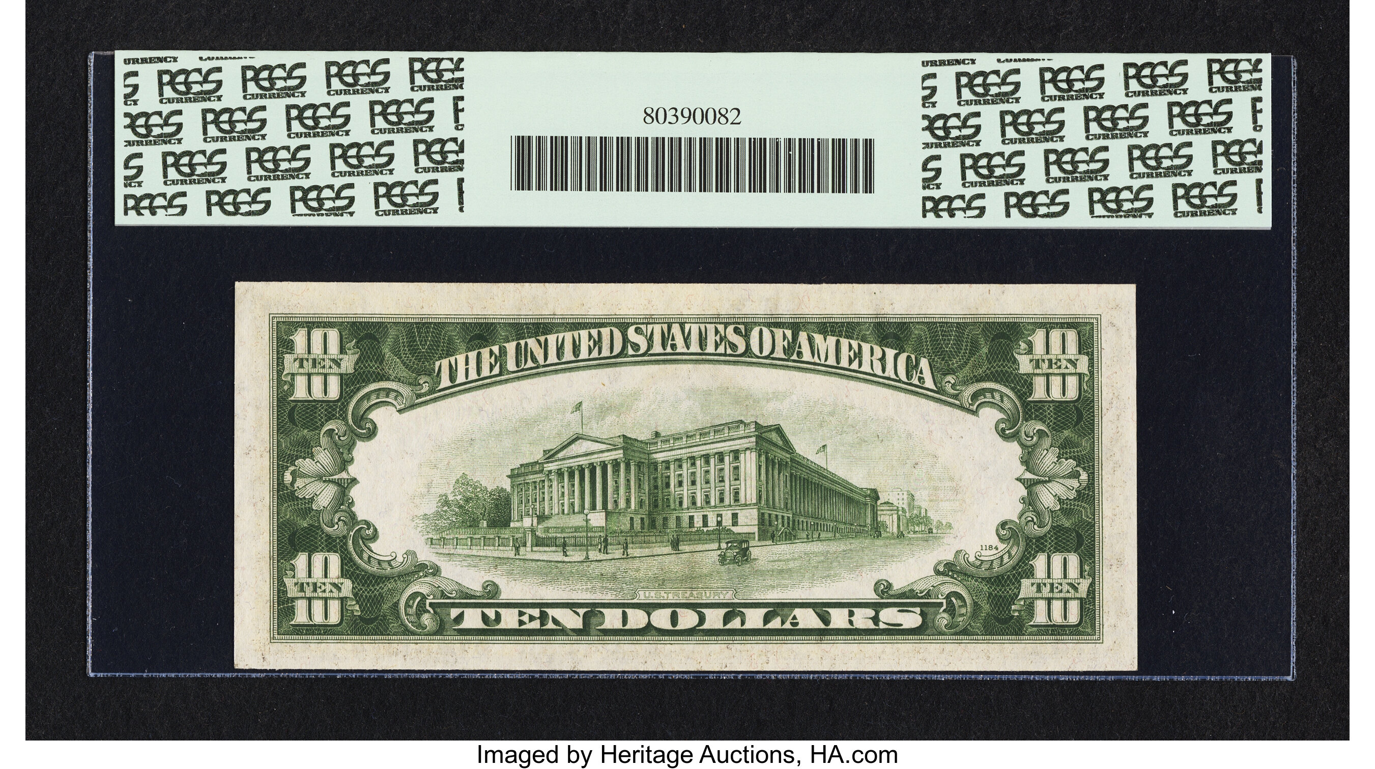 image for: Fr. 2008-C* $10 1934C Wide Face Federal Reserve Note. PCGS Very Choice New 64PPQ....