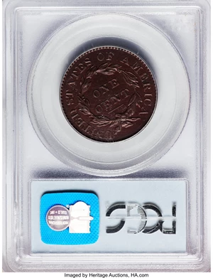 image for: 1829 1C Bronzed PR64 Brown PCGS. CAC. N-6, R.6....