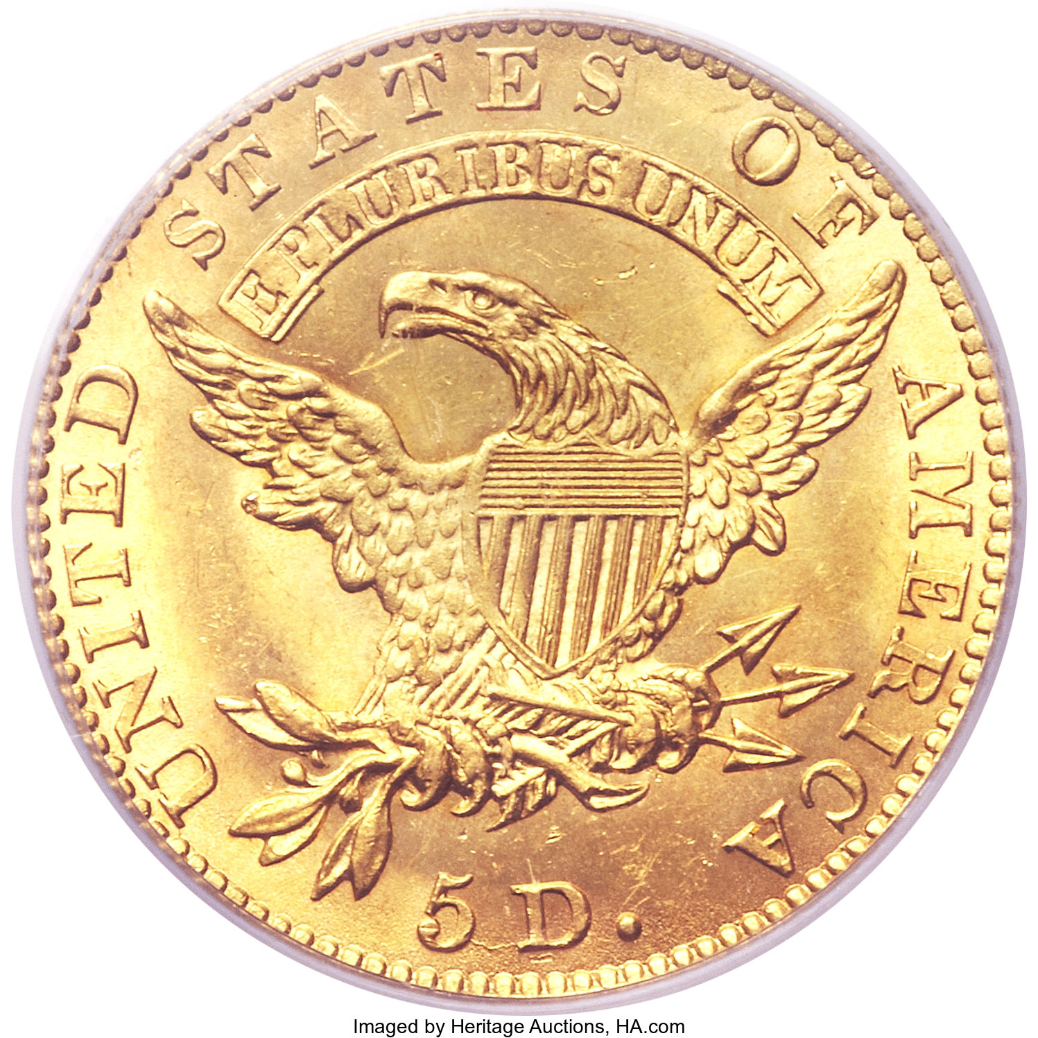 image for: 1828 $5 MS64 PCGS. CAC. Breen-6488, BD-4, High R.6....