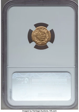 image for: 1855-C G$1 MS62 NGC. Variety 2....