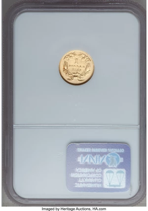 image for: 1855 G$1 PR62 Cameo NGC. CAC....