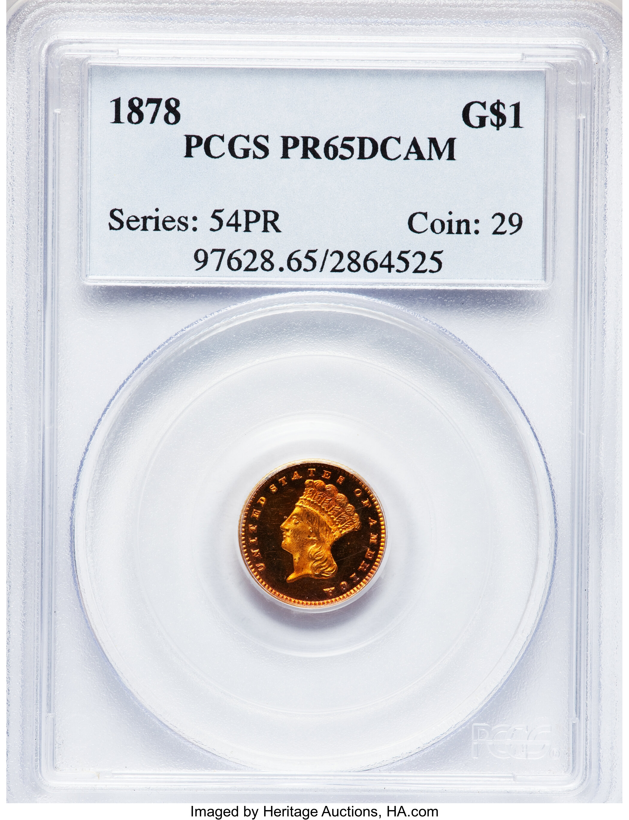 image for: 1878 G$1 PR65 Deep Cameo PCGS....