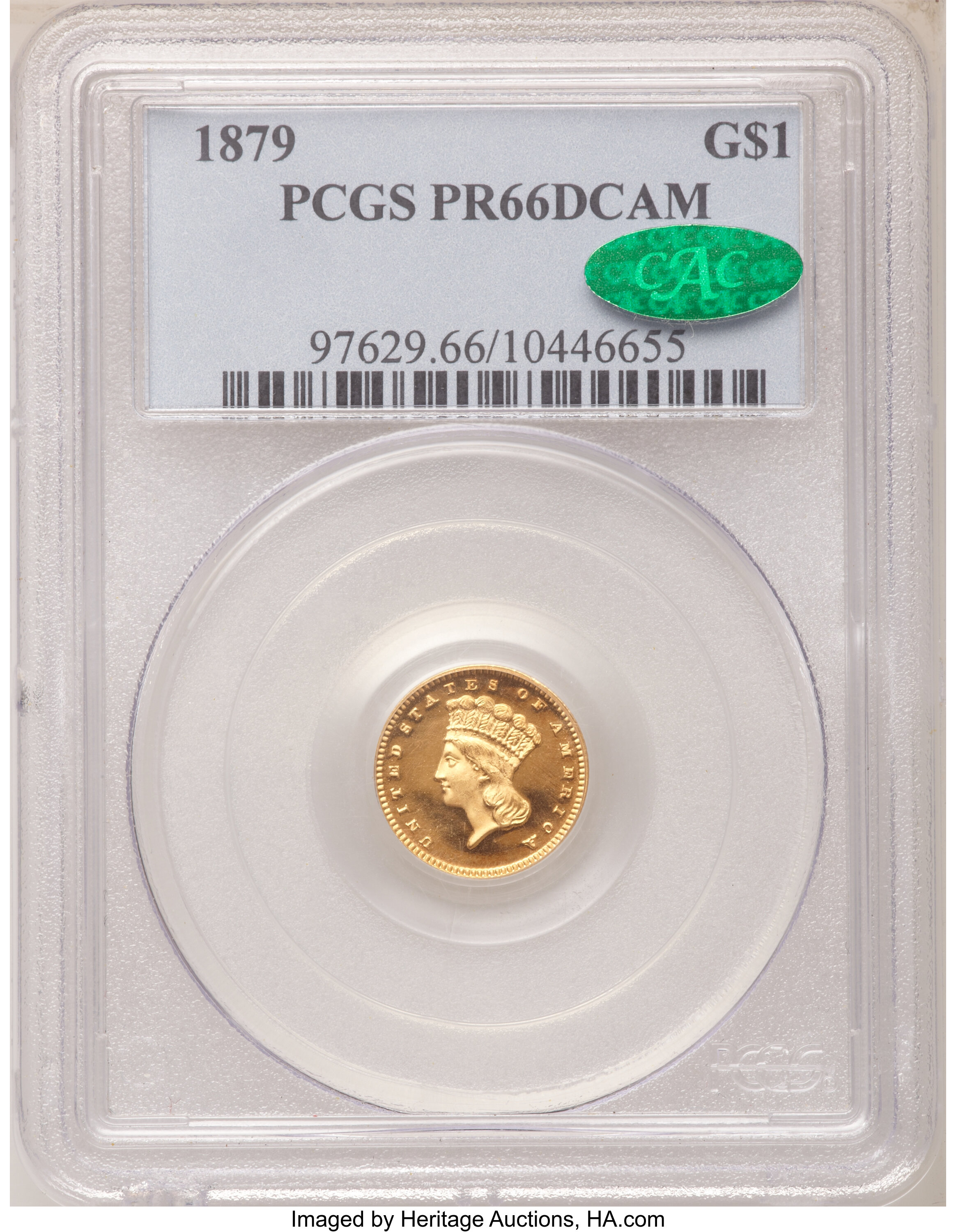 image for: 1879 G$1 PR66 Deep Cameo PCGS. CAC....