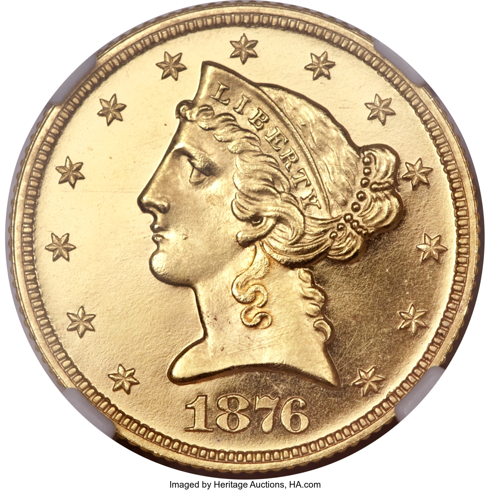 image for: 1876 $5 PR65 Ultra Cameo NGC....