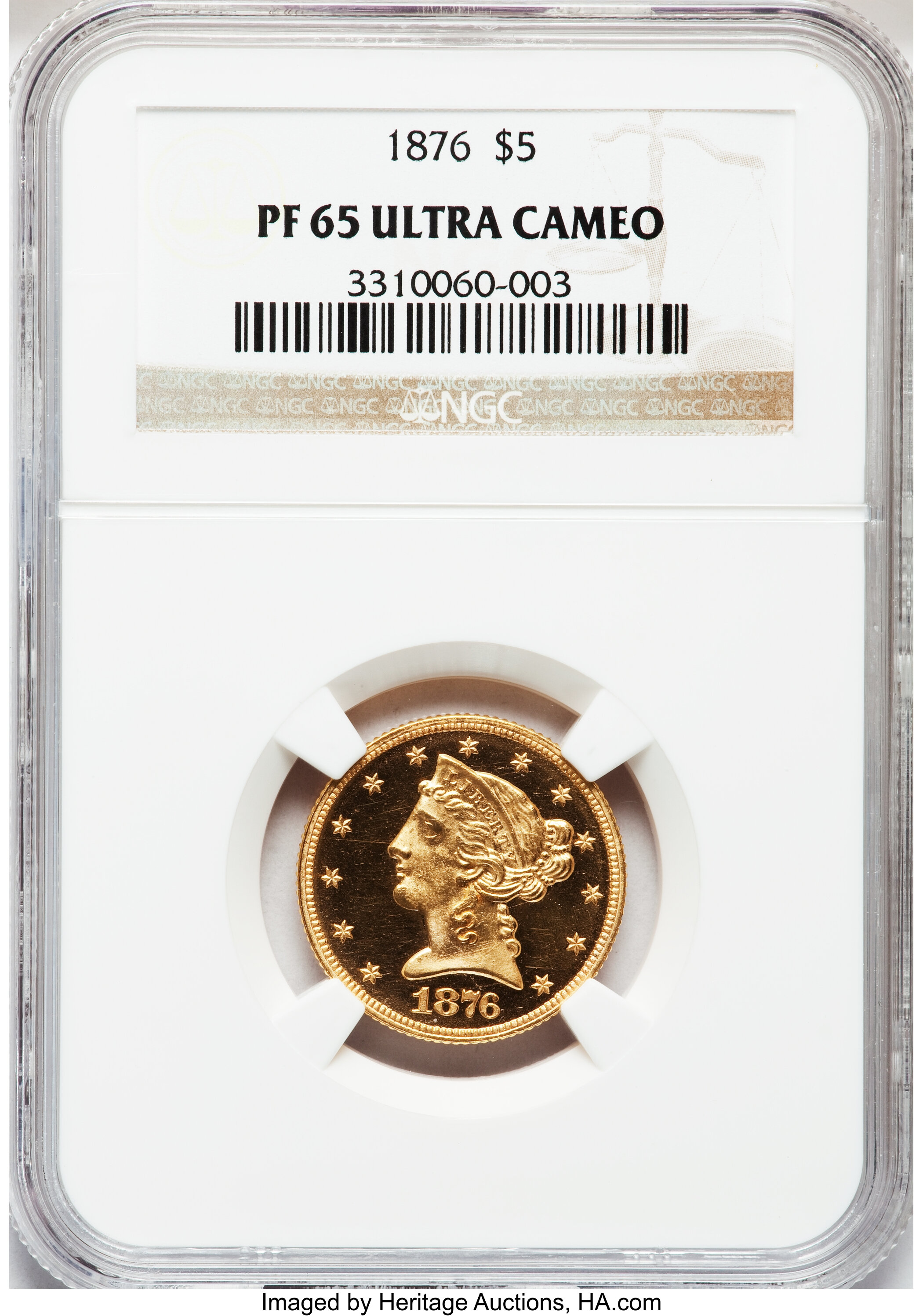 image for: 1876 $5 PR65 Ultra Cameo NGC....