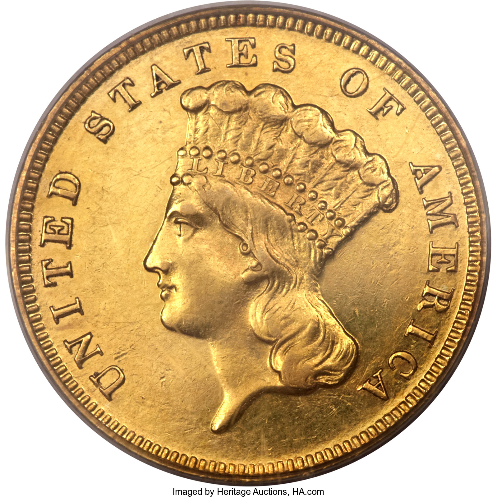 image for: 1889 $3 Genuine Proof PCGS....