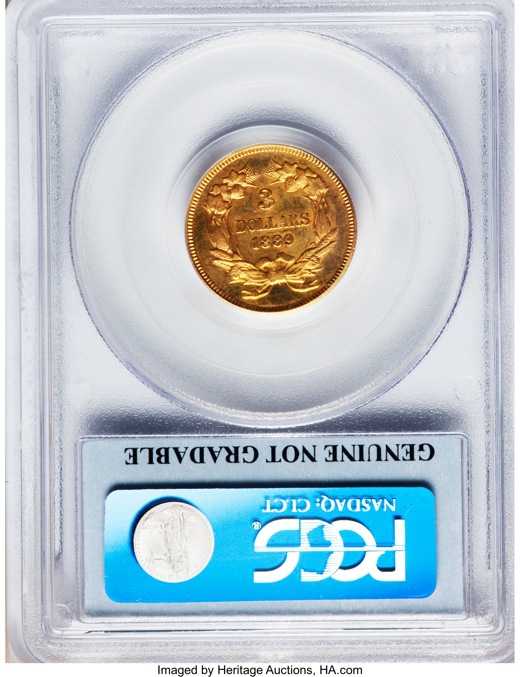 image for: 1889 $3 Genuine Proof PCGS....