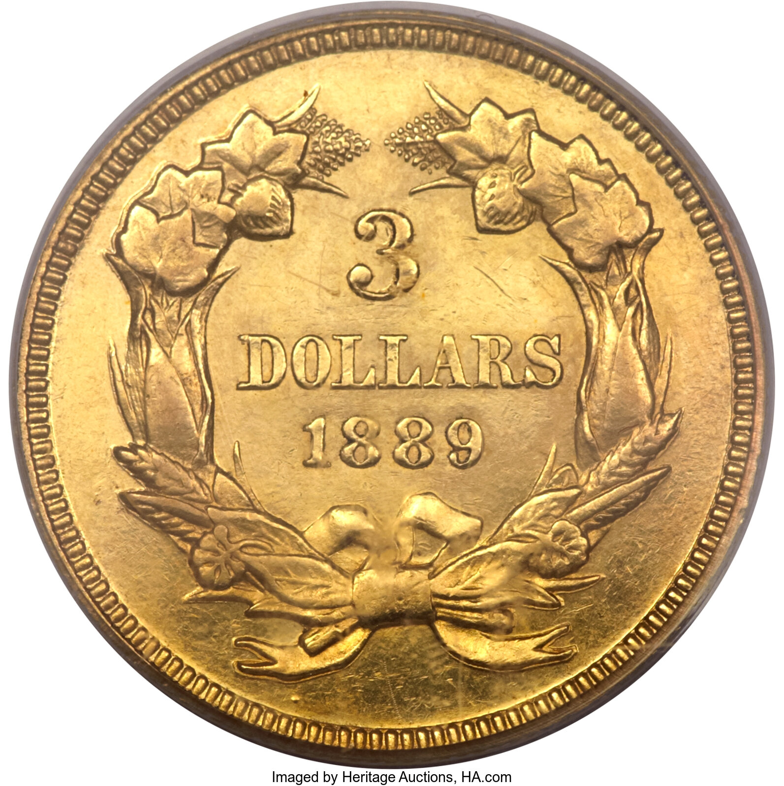 image for: 1889 $3 Genuine Proof PCGS....