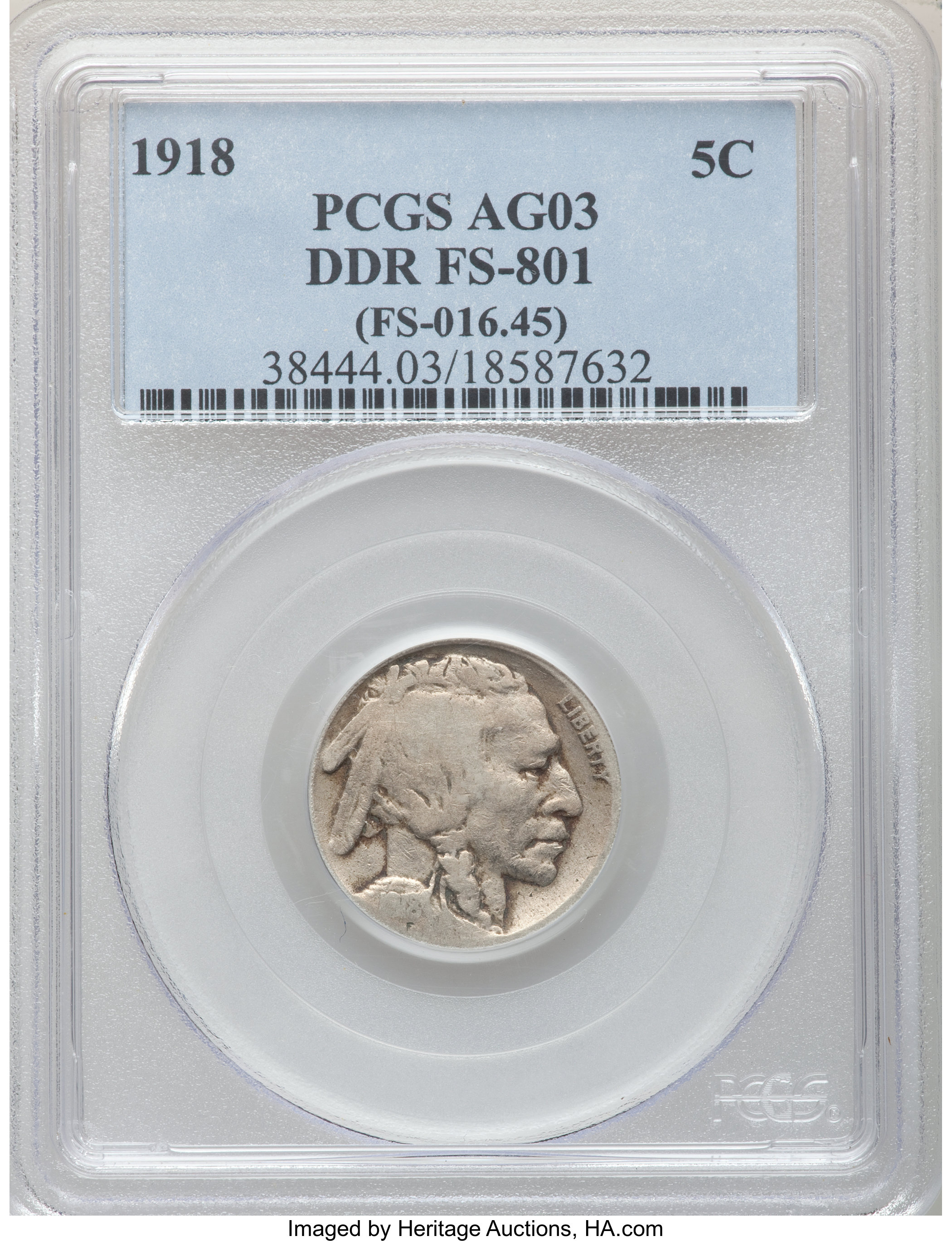 1918 5c VG10 CAC thumbnail 6