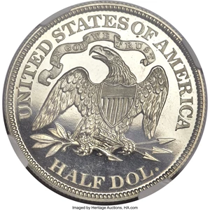 image for: 1867 50C PR67 ★ Cameo NGC....