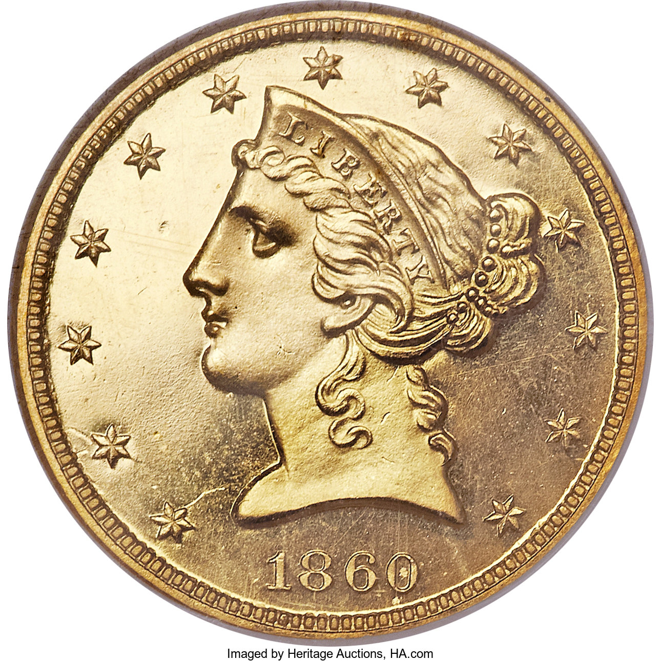 image for: 1860 $5 PR66  ★  Cameo NGC....