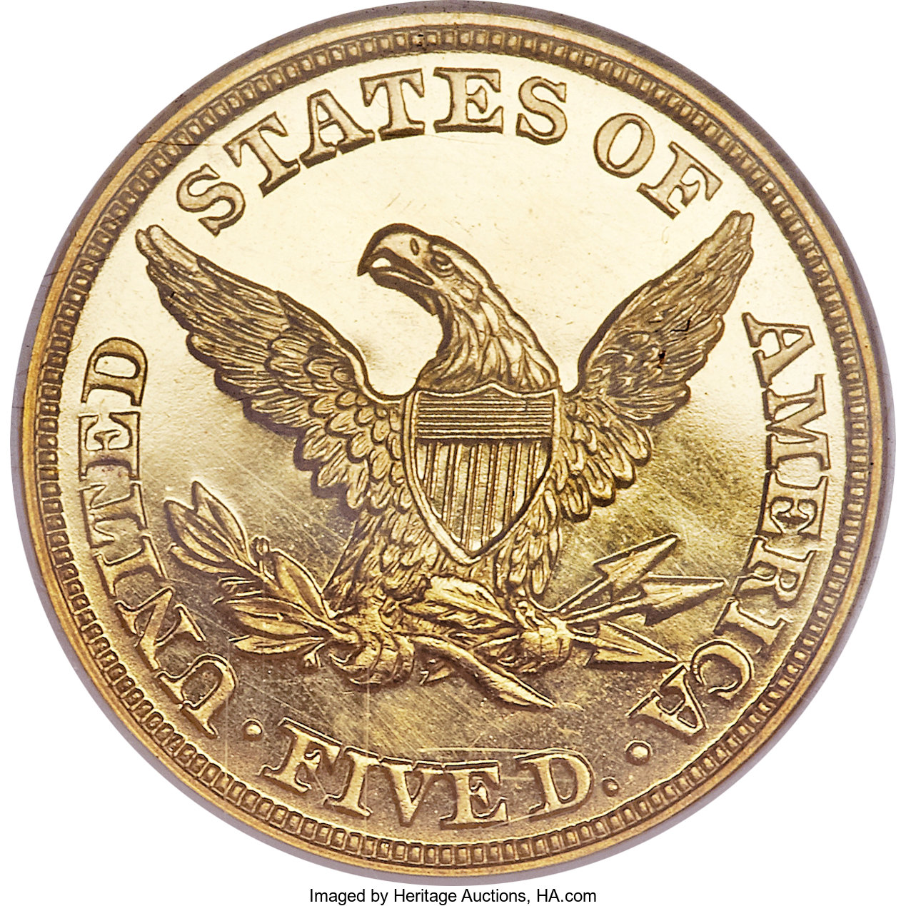 image for: 1860 $5 PR66  ★  Cameo NGC....