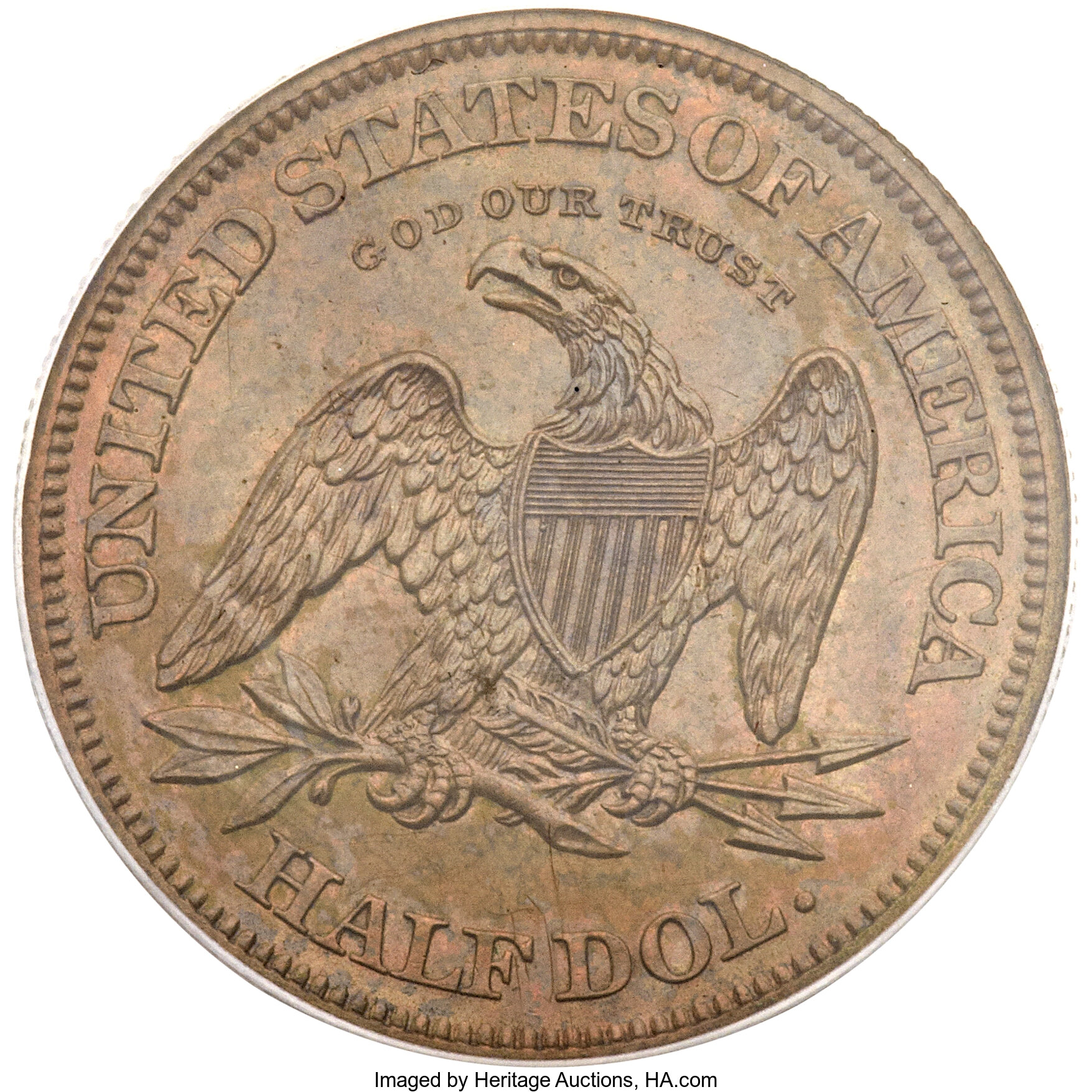 image for: 1862 50C Half Dollar, Judd-296, Pollock-354, High R.6, PR64 Brown PCGS. CAC....