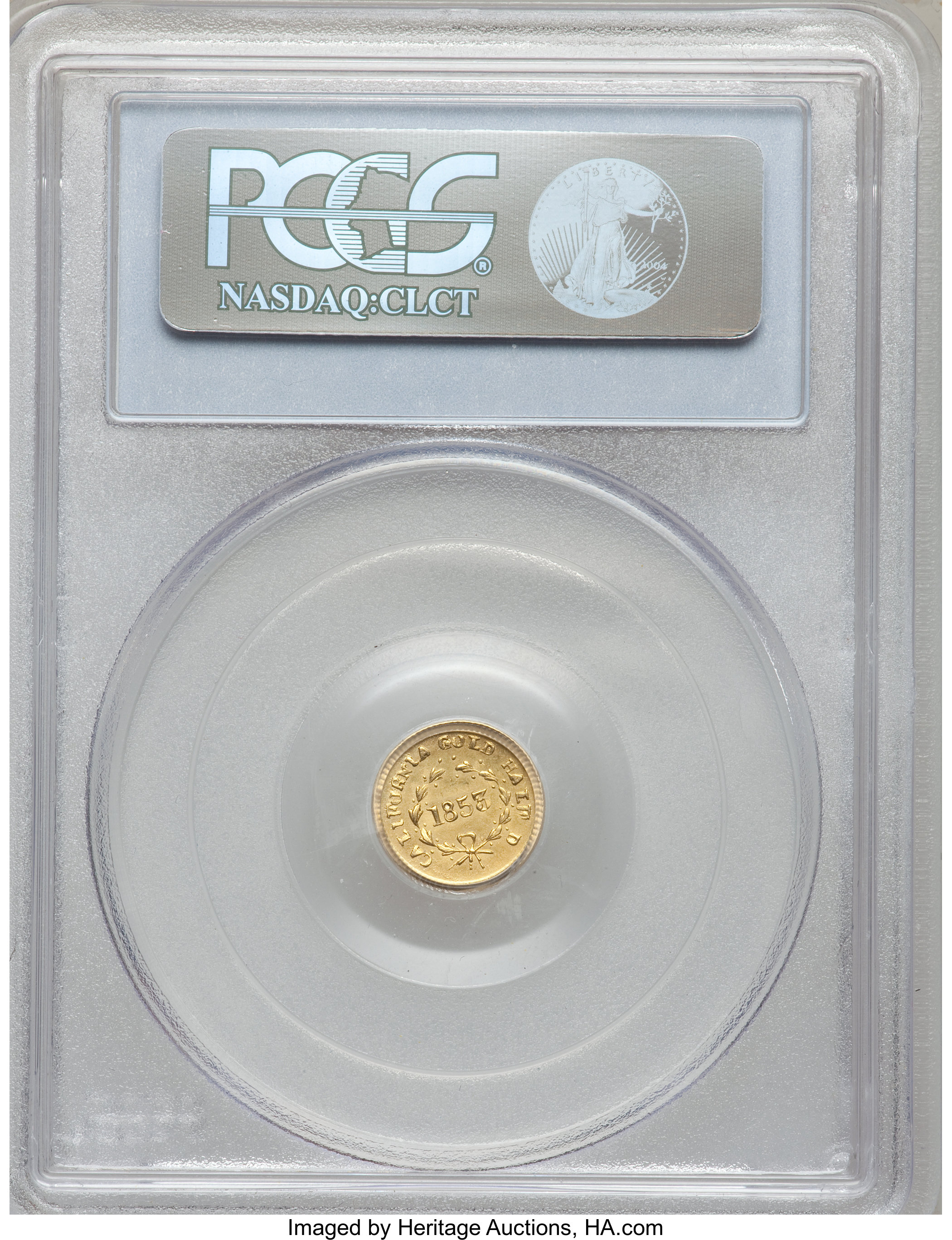 image for: 1853 50C Liberty Round 50 Cents, BG-420, Low R.7, MS62 PCGS....