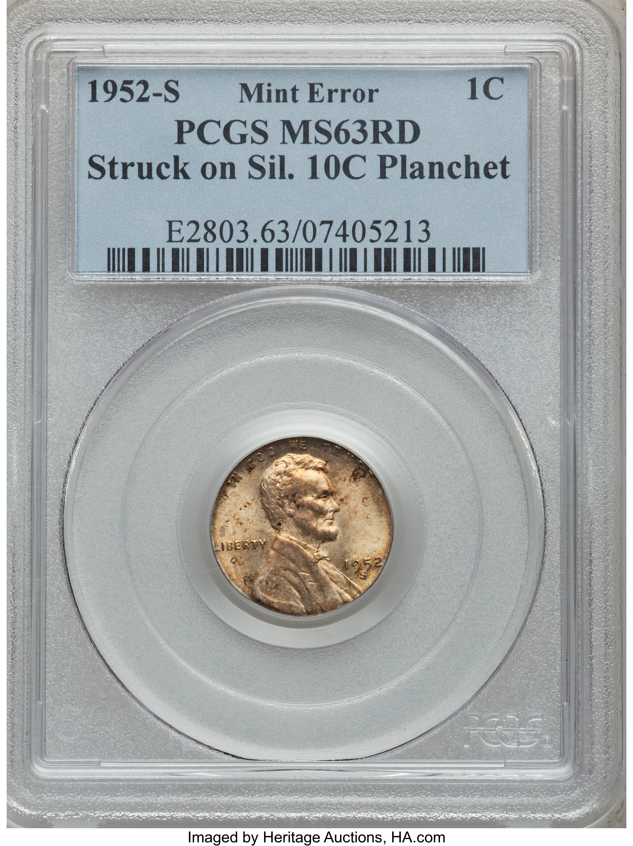 1952-S 1c MS RD MS63 RD thumbnail 6