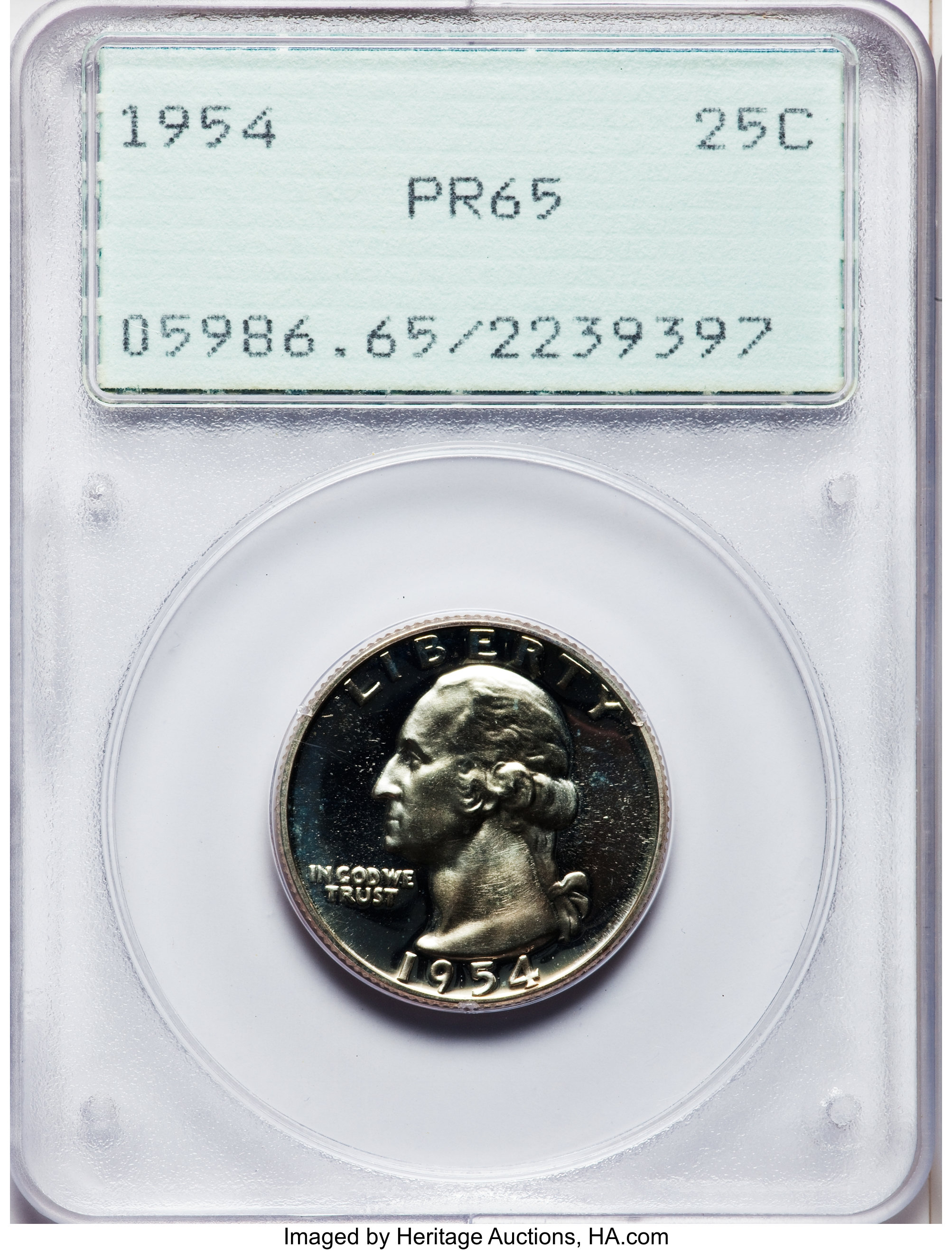 (2)1954 25C PR 65 PCGS. ... (Total: 2 coins)