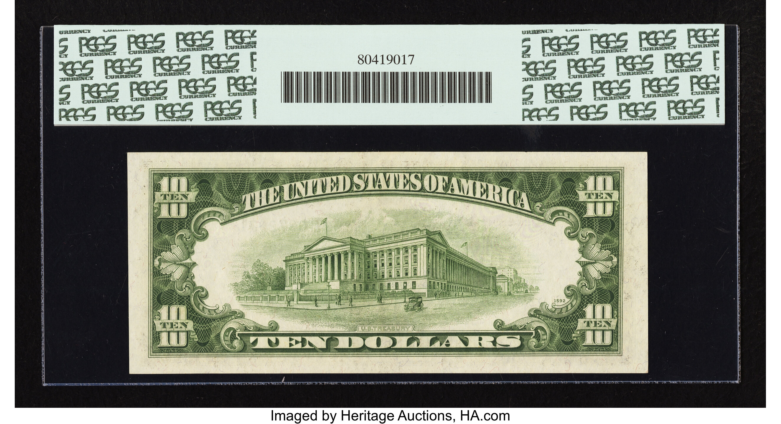 image for: Fr. 2011-C* $10 1950A Federal Reserve Note. PCGS Choice About New 58PPQ....