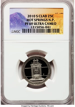 image for: 2010-S 25C Hot Springs National Park Clad PR69 Ultra Cameo NGC. NGC Census: (0/0). PCGS Population (935/299). (#418825)...
