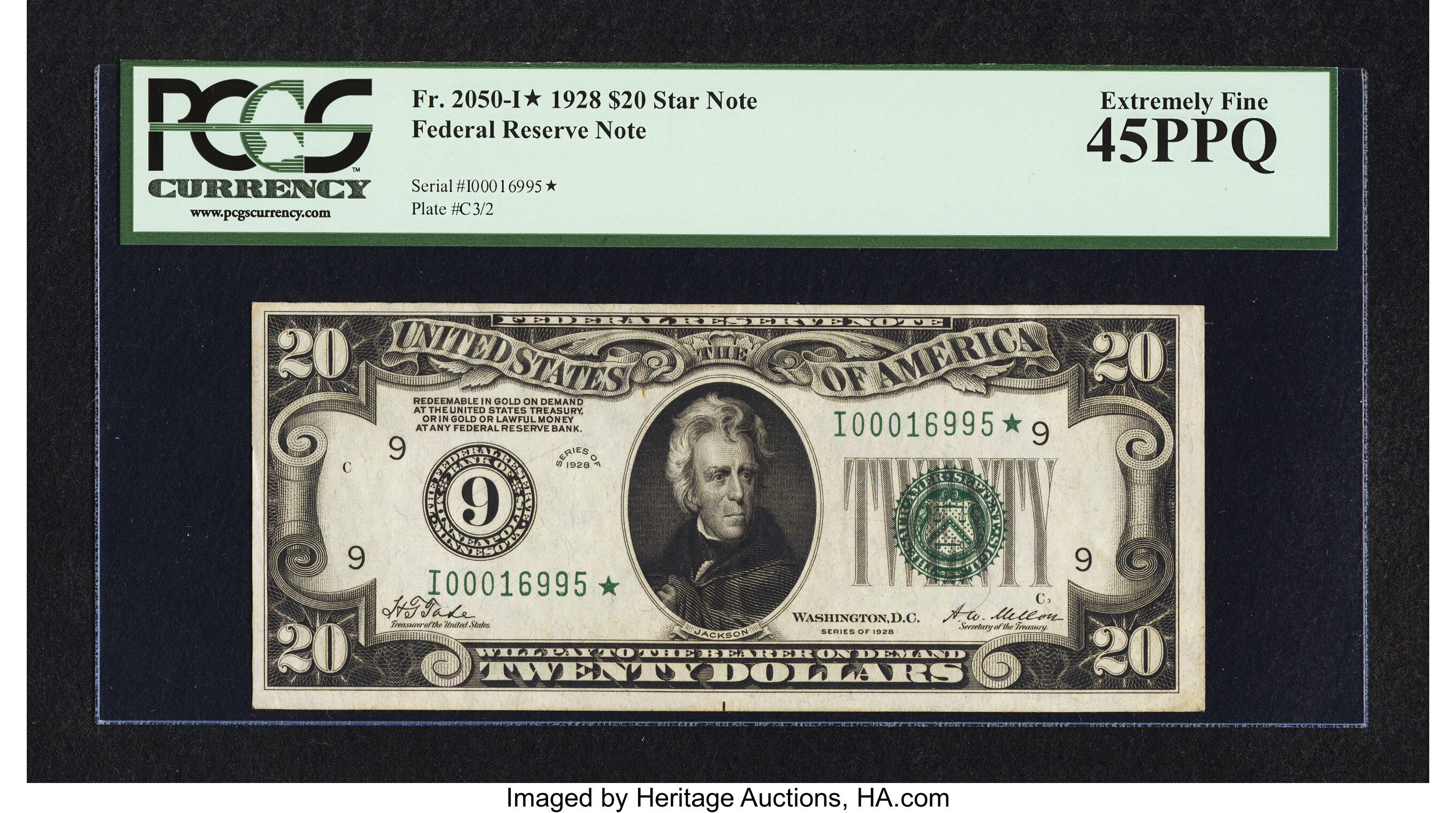 image for: Fr. 2050-I* $20 1928 Federal Reserve Note. PCGS Extremely Fine 45PPQ....