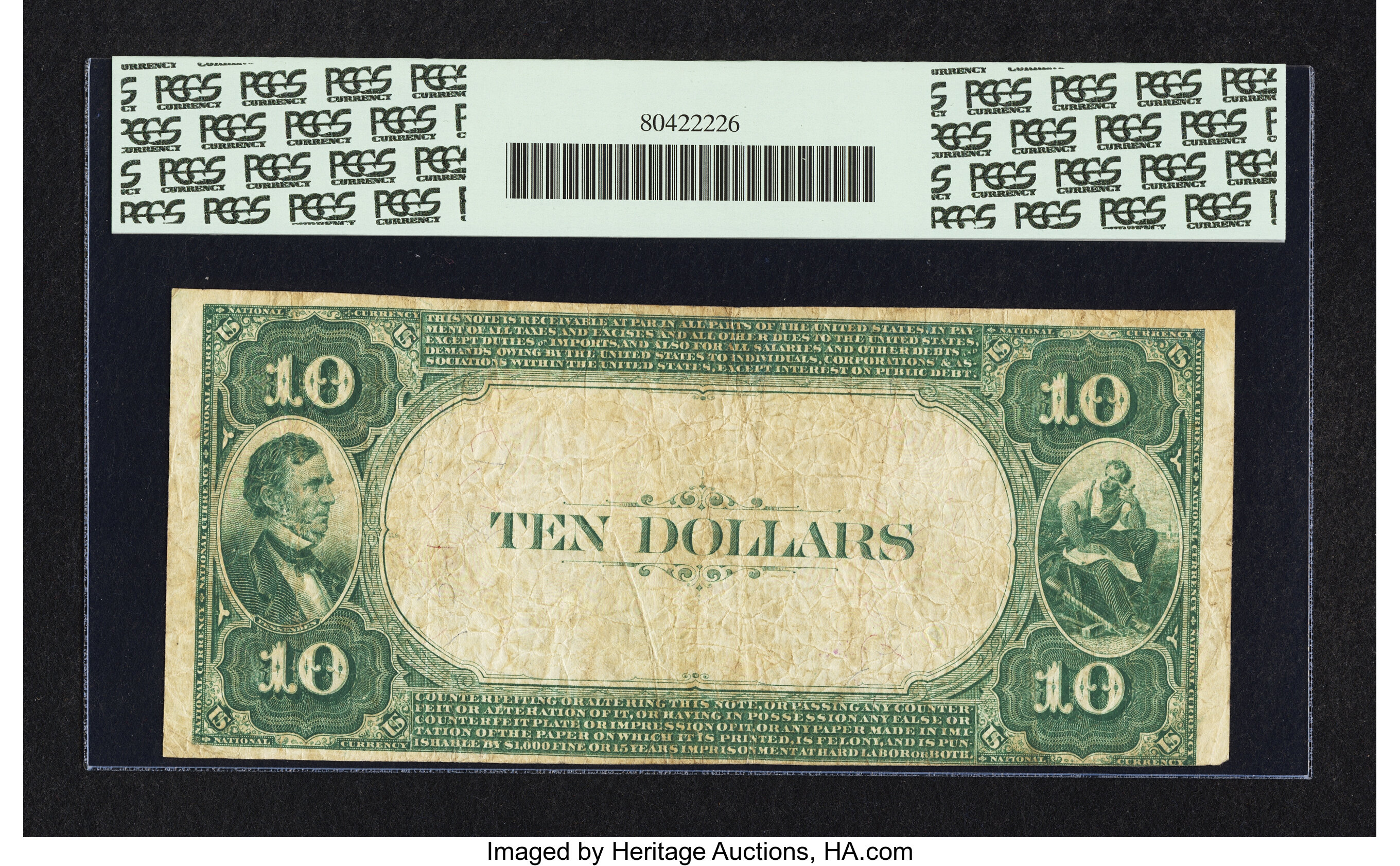 image for: Eufaula, OK - $10 1882 Value Back Fr. 578 The Eufaula NB Ch. # (W)5967...