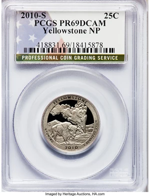 image for: 2010-S 25C Set of Five Beautiful Quarters PR 69 Deep Cameo PCGS. This Set Includes: 2010-S 25C Hot Spring National... (Total: 5 coins)