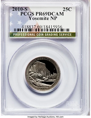 image for: 2010-S 25C Set of Five Beautiful Quarters PR 69 Deep Cameo PCGS. This Set Includes: 2010-S 25C Hot Spring National... (Total: 5 coins)