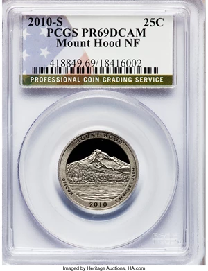 image for: 2010-S 25C Set of Five Beautiful Quarters PR 69 Deep Cameo PCGS. This Set Includes: 2010-S 25C Hot Spring National... (Total: 5 coins)
