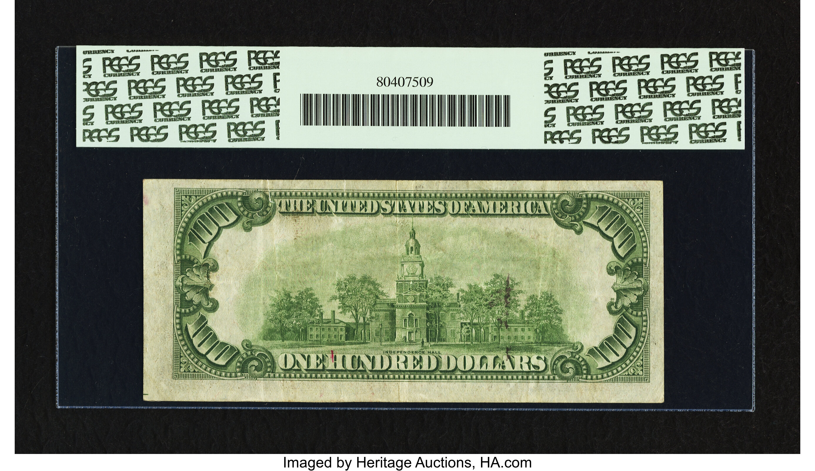 image for: Fr. 2152-G* $100 1934 Dark Green Seal Federal Reserve Star Note. PCGS Apparent Very Fine 30....