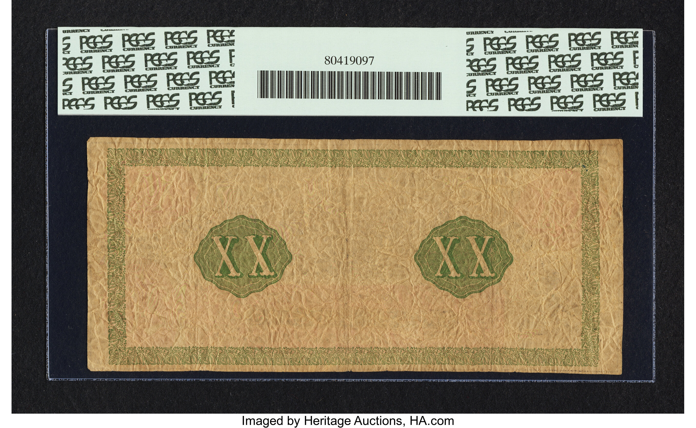 image for: XXI $20 Female Riding Deer Bogus Note 1861....