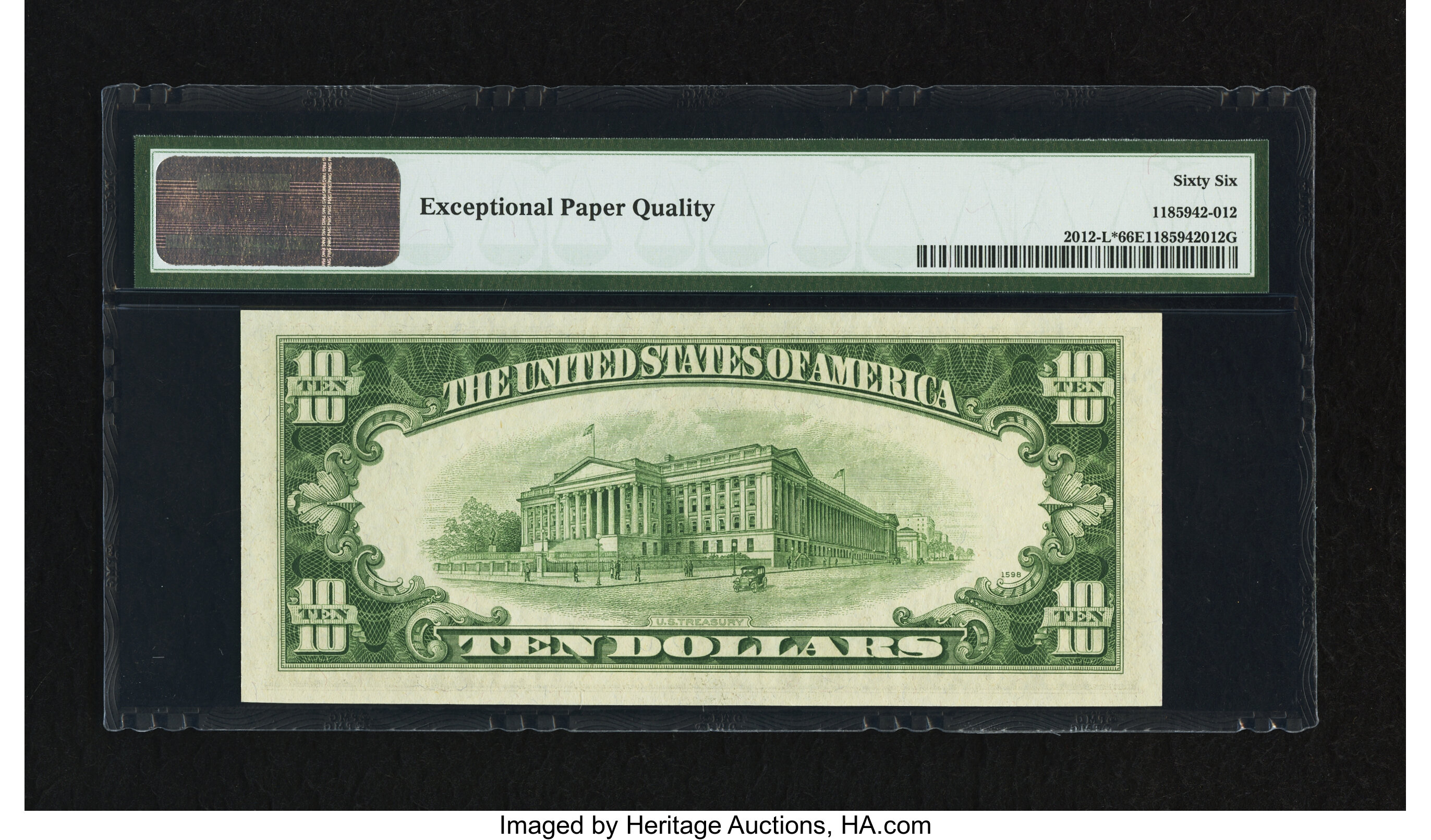 image for: Fr. 2012-L* $10 1950B Federal Reserve Note. PMG Gem Uncirculated 66 EPQ....