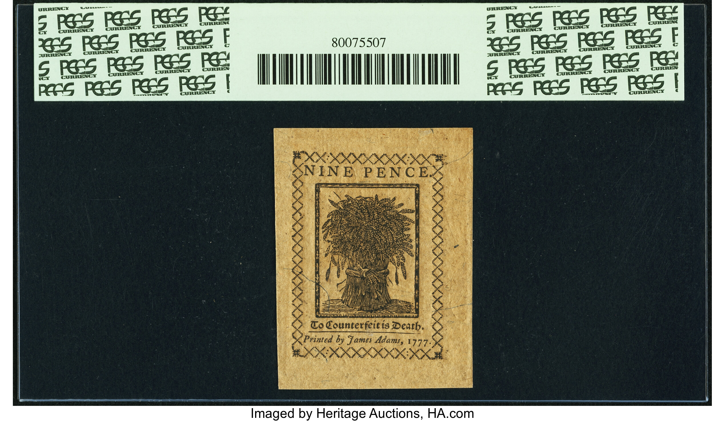 image for: Delaware May 1, 1777 9d PCGS Gem New 65PPQ....