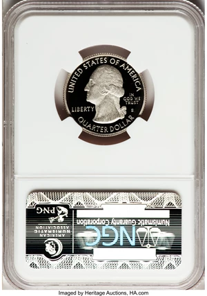 image for: 2010-S 25C Yellowstone Clad, National Park PR70 Ultra Cameo NGC. NGC Census: (0). PCGS Population (309). (#418831)...