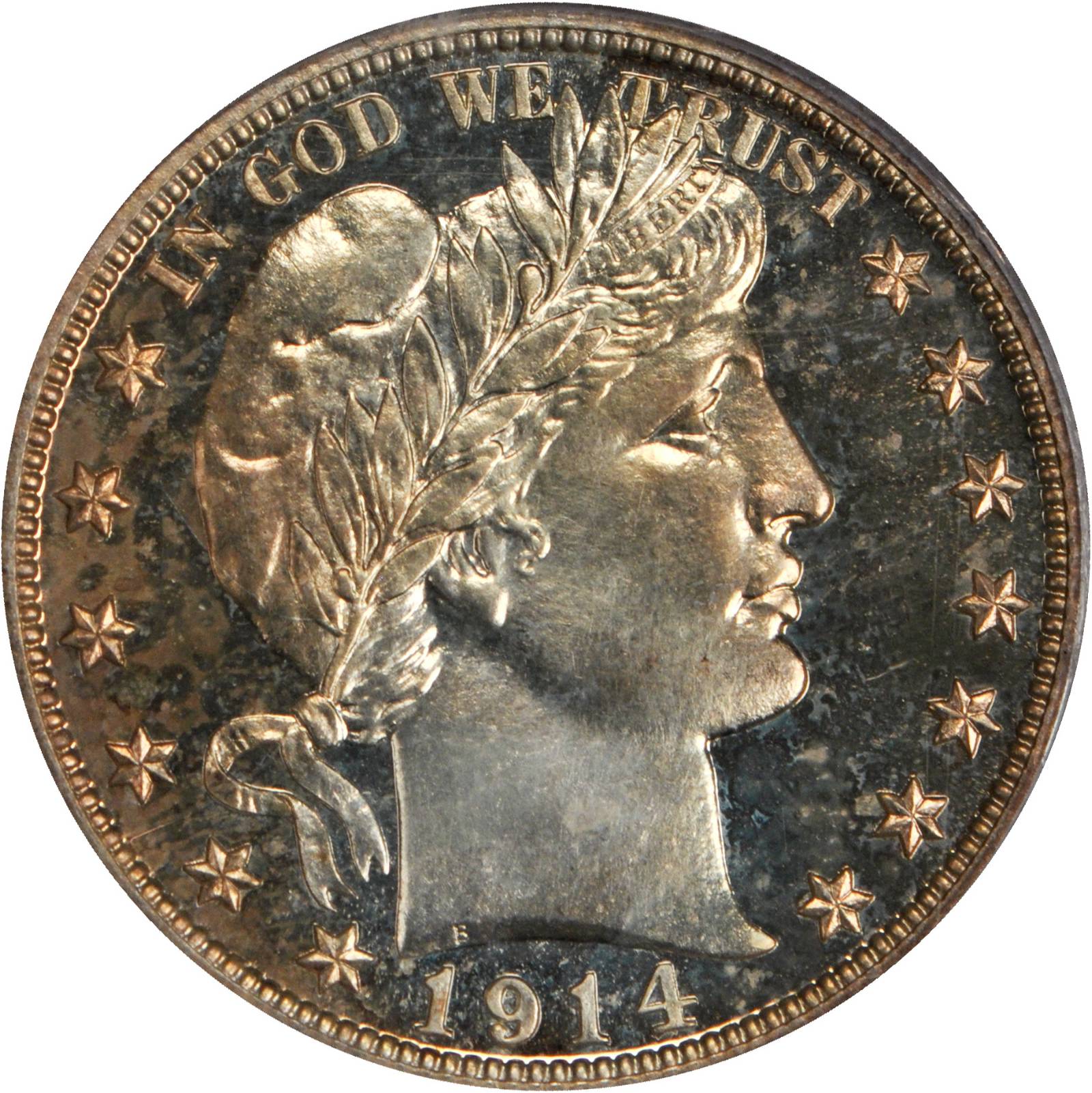 image for: 1914 Barber Half Dollar. Proof-64 Cameo (PCGS). CAC.