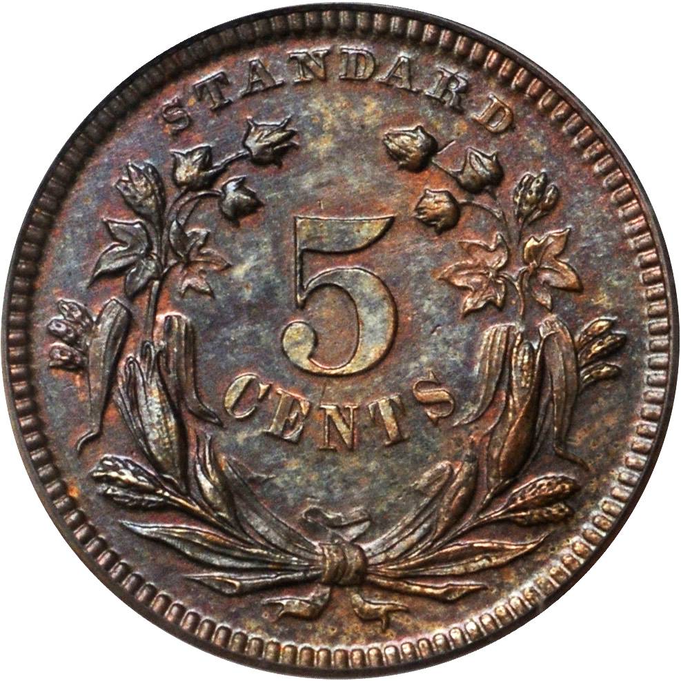 image for: 1870 Pattern Half Dime. Judd-812, Pollock-900. Rarity-7-. Proof-64 BN (PCGS).