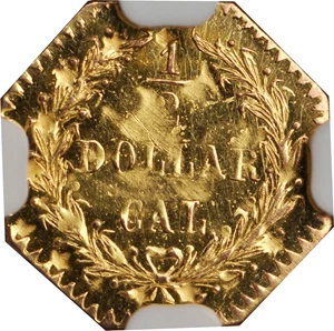 image for: 1878/6 Octagonal 50 Cents. BG-952. Rarity-5+. Indian Head. MS-63 PL (NGC).