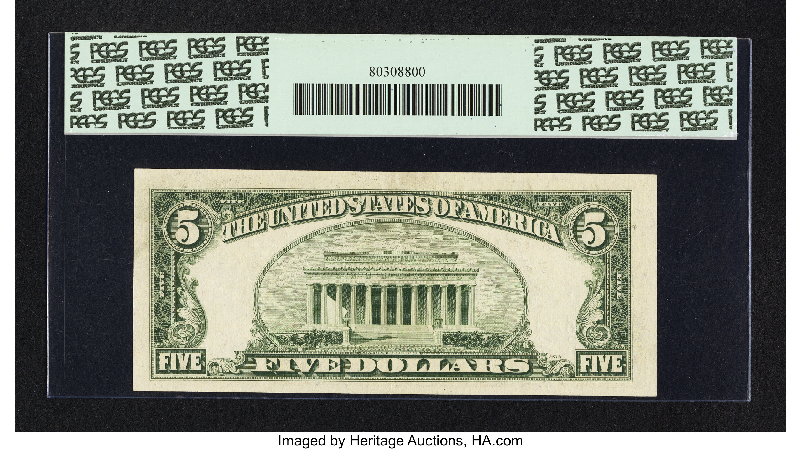 image for: Fr. 1966-B* $5 1950E Federal Reserve Note. PCGS Extremely Fine 45PPQ....
