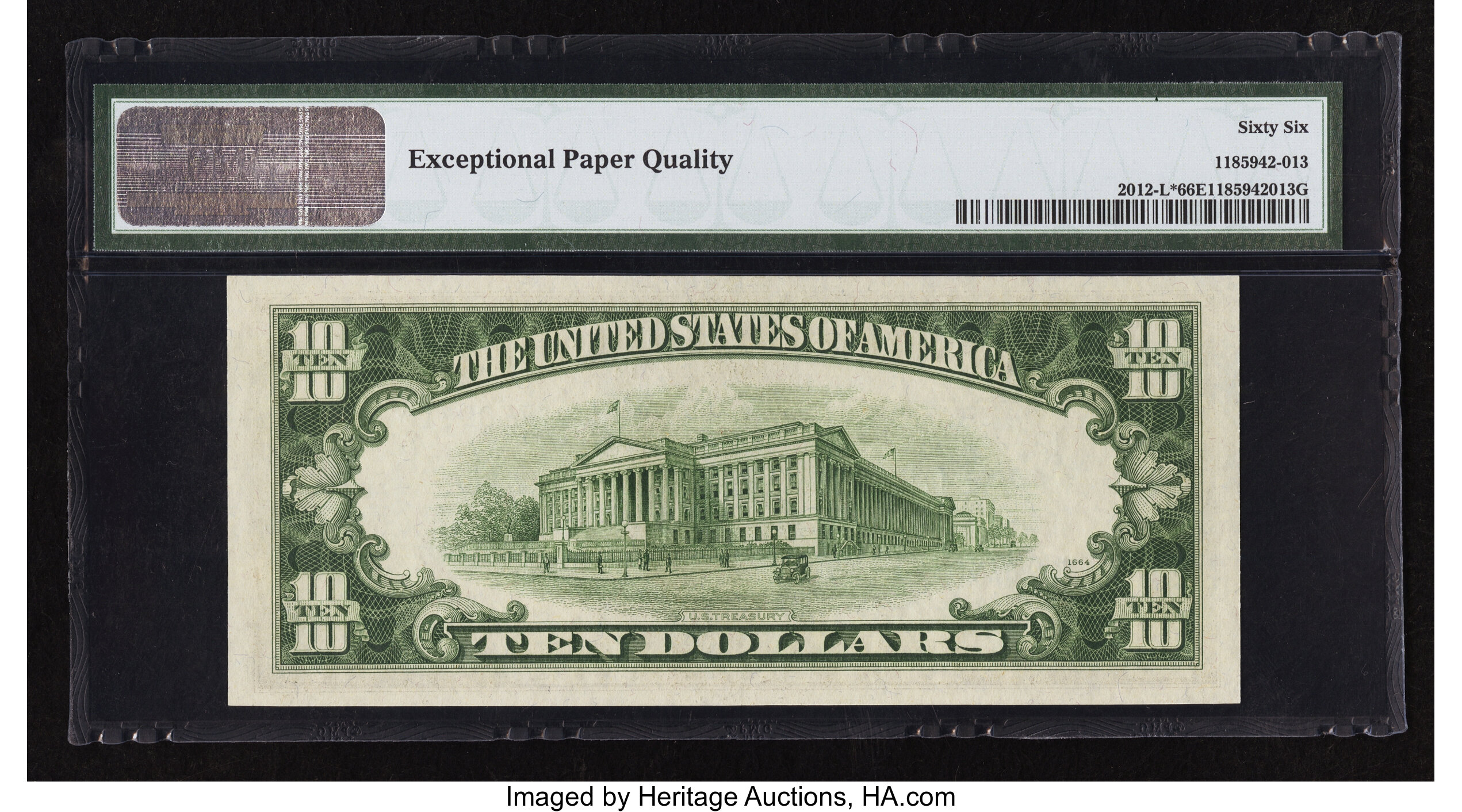 image for: Fr. 2012-L* $10 1950B Federal Reserve Star Note. PMG Gem Uncirculated 66 EPQ....