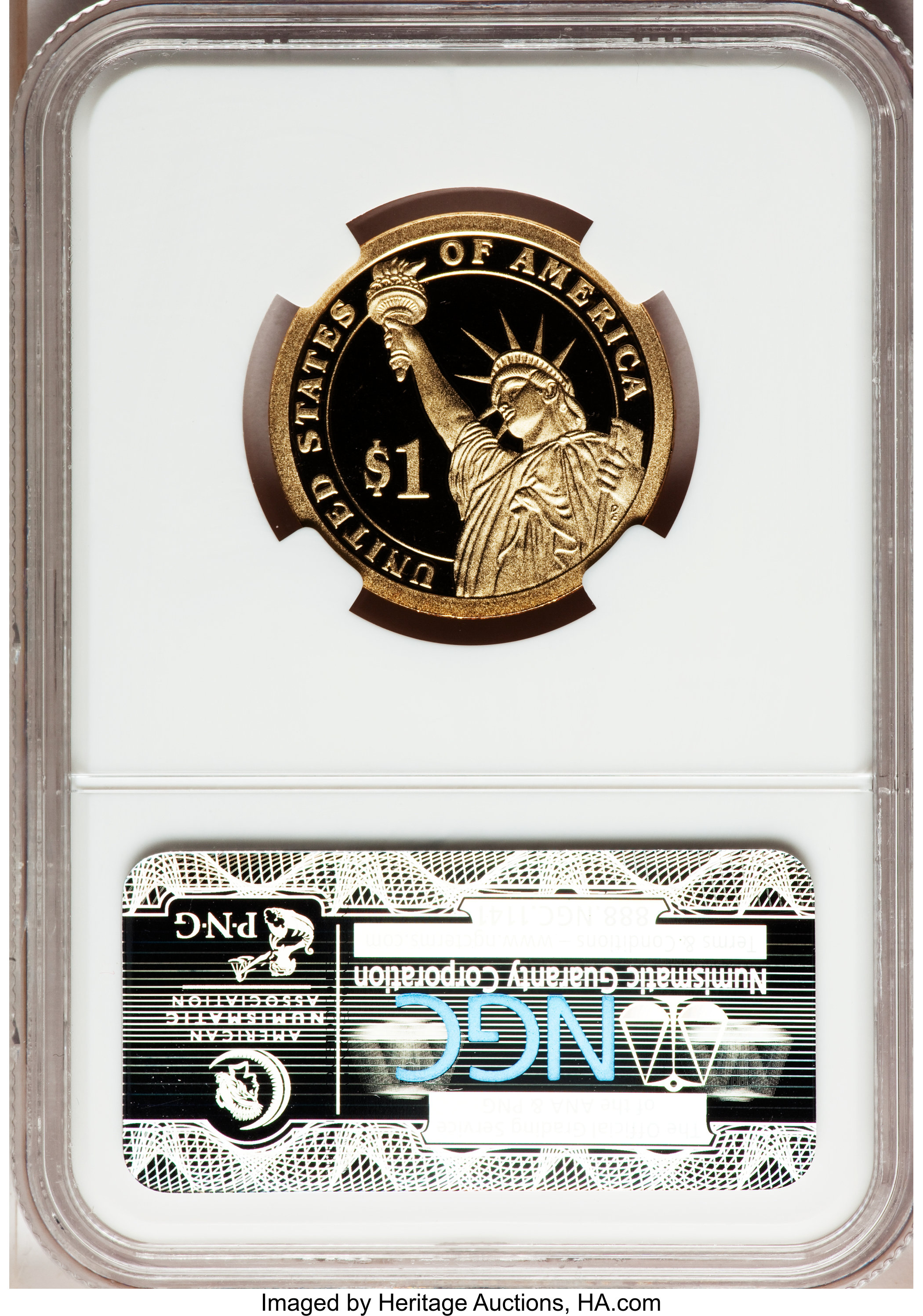 image for: 2010-S $1 Thirteenth President Millard Fillmore PR69 Ultra Cameo NGC. NGC Census: (0/0). PCGS Population (1692/198).  Numis...