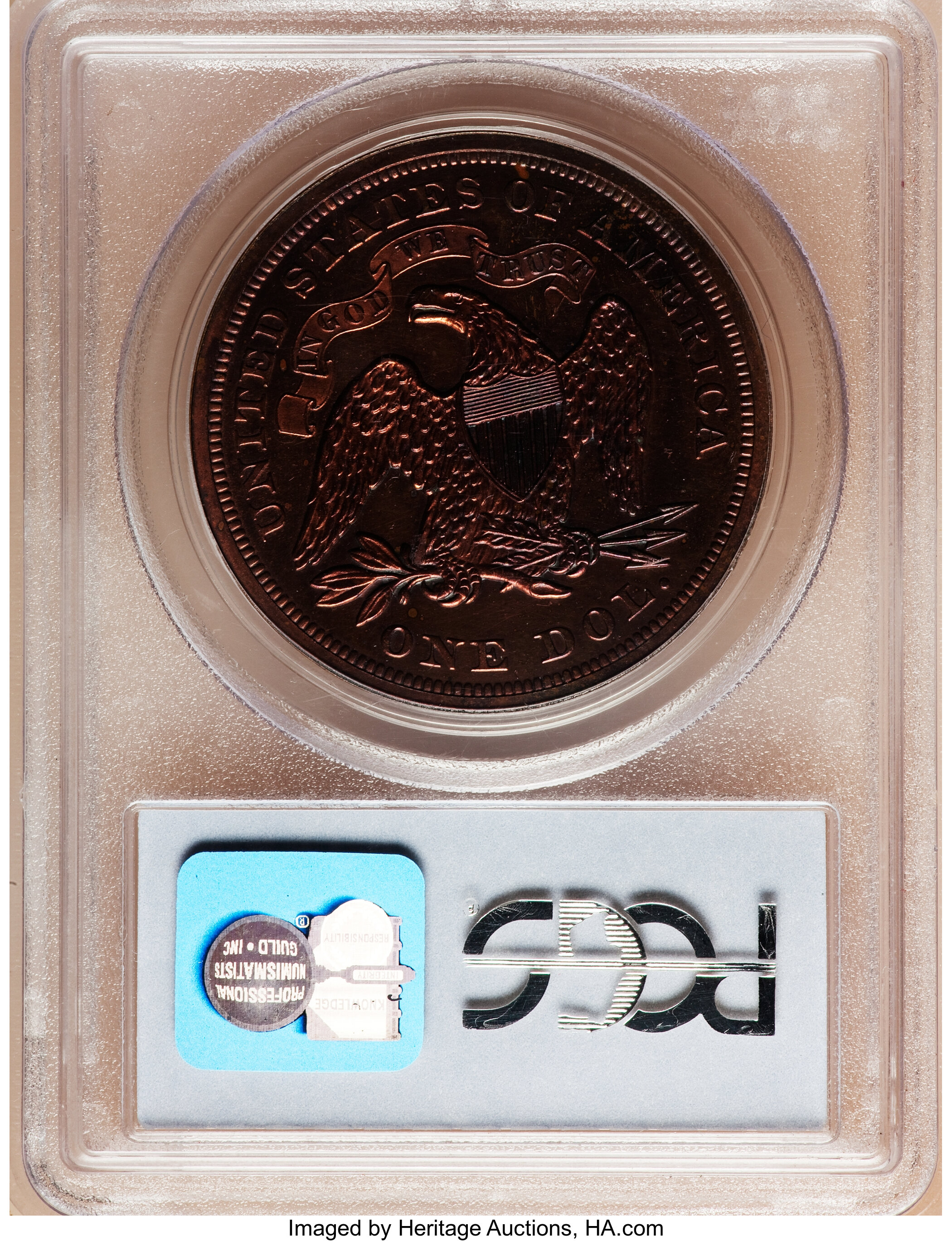 image for: 1871 $1 One Dollar, Judd-1148, Pollock-1290, R.6-7, PR63 Red and Brown PCGS....