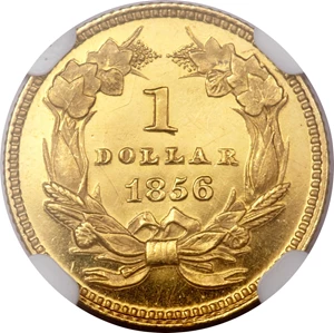 image for: 1856 G$1 Slanted 5 PR65 Ultra Cameo NGC....
